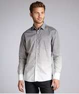Projek Raw grey stripe faded button front shirt style# 317128801