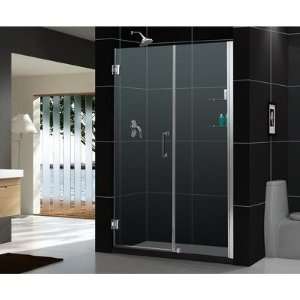   57Adjustable Shower Door with Glass Shelves, Brus