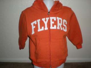 NEW IRREGULAR Philadelphia Flyers TODDLERS 3T Orange Hoodie Jacket UTU 