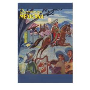 Romanza Mexicana Poster, Village Scene at Night MasterPoster Print 