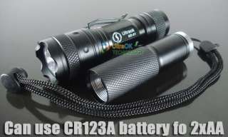 300 Lm CREE Led Flashlight Torch Lamp use CR123A / 2xAA  