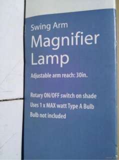 30 INCH SWING ARM MAGNIFIER LAMP   NEW IN BOX  