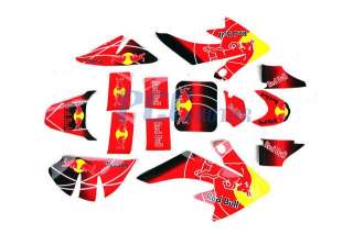 BULL Graphics with RED plastic fender kit for Honda XR/CRF50