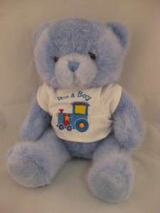 Its a Boy Plush Bear Stuffed Animal Toy 12P17 Baby Boy Nursery 