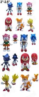 6x The HEDGEHOG Super Sonic Characters PVC Figure Set  