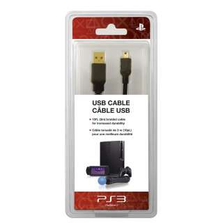 OFFICIAL ORIGINAL OEM SONY PLAYSTATION 3 PS3 USB 2.0 CABLE   10 FT NEW 