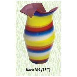  Multicolor Nova Vase Hand Blown Modern Glass Vase