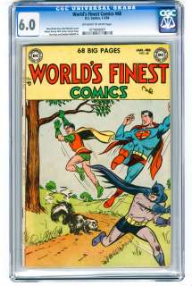 Worlds Finest Comics #68 CGC 6.0 OW/White Superman Batman DC Golden 