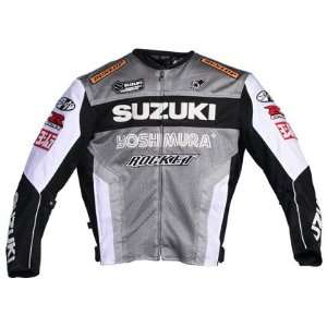  Suzuki Mesh Replica Motorcycle Jacket Gunmetal/White/Black 