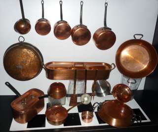   Vintage/ Antique Copper Cookware Collection Many Pots, Pans  