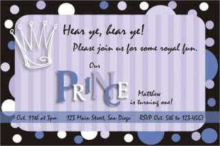 PRINCESS PRINCE Birthday Party Invitations   U Print  
