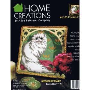    Persian Cat Pillow   Needlepoint Kit Arts, Crafts & Sewing