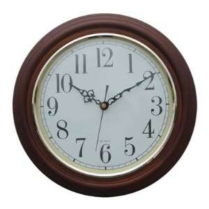  Round Wooden Wall Clock in Walnut