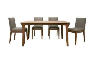 LYDIE 5 piece MODERN dining set contemporary brown  