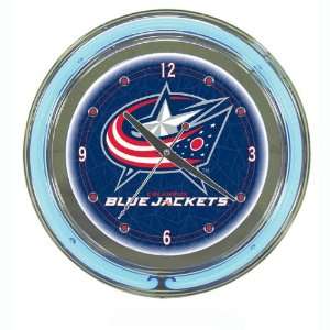  NHL Columbus Blue Jackets Neon Clock   14 inch Diameter 