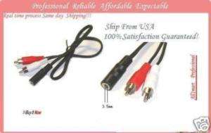 5mm stereo female jack to male RCA plug cable 3.5 mm  