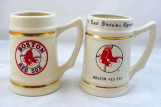 Vintage Boston Red Sox 1975 East Division Champions Mugs /Steins 