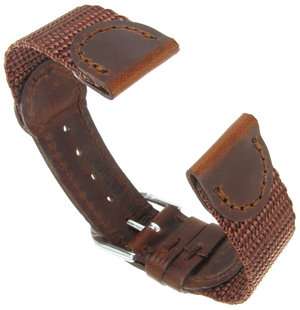 18mm Brown Swiss Army Style Mens Watch Band Speidel  