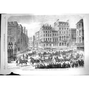   1869 King Belgians Street Procession Pall Mall London