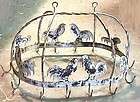Wrought Iron Small Rooster Pot Rack Country Folk Art