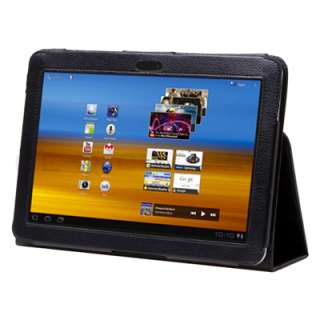 Samsung Galaxy Tab 10.1 GT P7510 Leather Case Cover BLK  