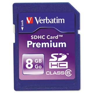 Verbatim Premium SDHC Card, 8GB, EA   VER96318 023942963189  