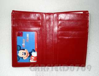 RED MINNIE MOUSE PU LEATHER WALLET NEW MICKEY DISNEY  