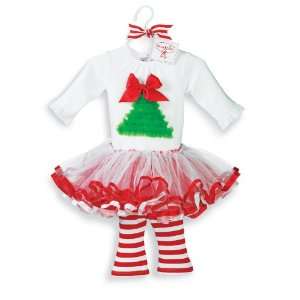  Mud Pie Baby Christmas Outfit 12 18 Month   Holiday Tutu 