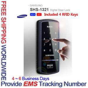 New Samsung EZON Digital Door Lock SHS 1321 + 4 Cardkeys *Free 