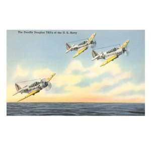  Douglas TBD Fighter Planes Giclee Poster Print, 32x24 