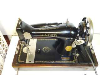 HEAVY DUTY VINTAGE SINGER Model 127 1936 SEWING MACHINE Knee Control 
