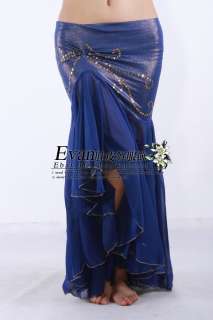 Sexy Belly Dance Elastic Fishtail Skirt 9Colors IN  