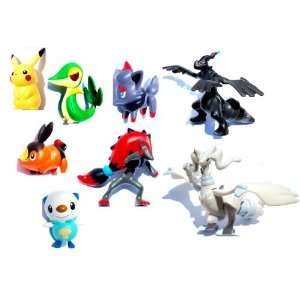  2011 Pokemon Black & White Figure Set of 8 Characters 