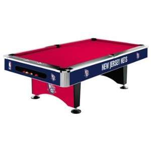    New Jersey Nets Team Logo 8 Foot Pool Table