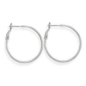   Sterling Silver 1mmx30mm Clip Post Hoop Earrings   JewelryWeb Jewelry