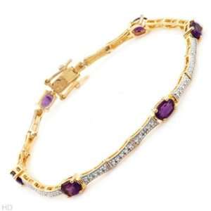  Diamond & Amethyst Bracelet NEW ATTRACTIVE Everything 