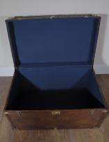 Pair English Leather Trunks Storage Boxes  