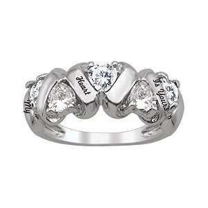  Ribbon and Birthstone Promise Ring Jewelry