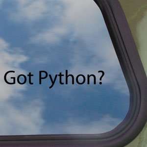  Got Python? Black Decal Snake Animal Truck Window Sticker 