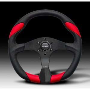  Wheel Quark Black Urethane / Red Leather Inserts   350mm (13.8 