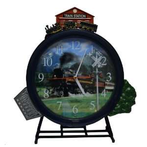  Hourly Action Train Clock