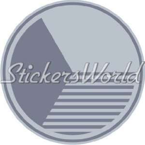 CZECH AirForce Aircraft LowVis Roundel 4 (100mm) Vinyl Bumper Sticker 