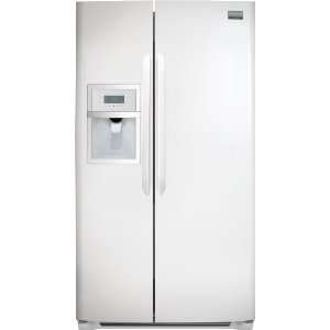   26 Cu. Ft. Side by Side Refrigerator   Pearl White
