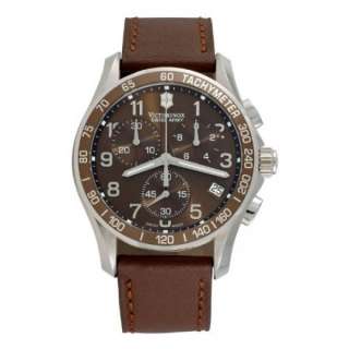 Swiss Army Victorinox Brown Chronograph Leather 241151  