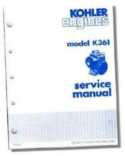 Genuine KOHLER 18hp K Series Small Engine REPAIR Manual Model K361 TP 