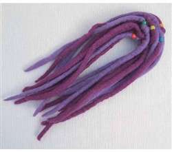 FAIRTRADE LONG FELT HAIR SCRUNCHY EXTENSIONS DREADLOCK  