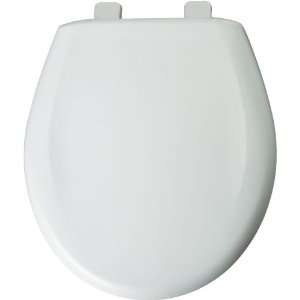   White Round Closed Front Plastic Toilet Seat with Cover 300TCA Home