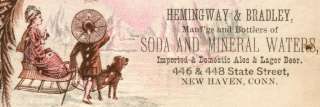 Hemingway & Bradly Soda Mineral Water Beer New Haven CT  