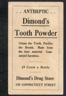 Dimonds Tooth Powder Purifies Breath ~ROBIN Trade Card  