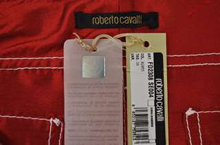 New $508 Roberto Cavalli Womens Cargo Skirt Red Sz 38  